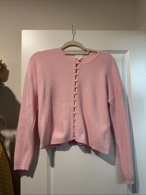 Cyrus pink cardigan sweater